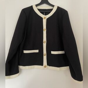 AQUA Contrast Tweed Jacket Size XXL